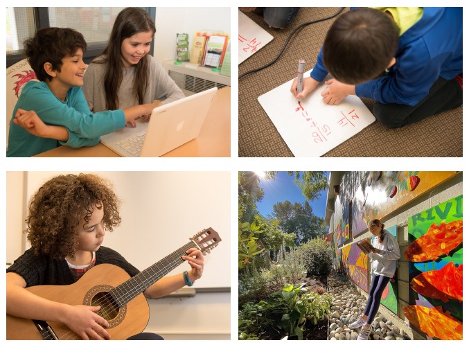 Elementary Programs showing kids doing different activities