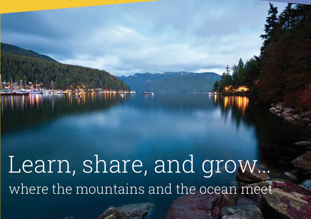 Learn Share Grow shows ocean and mountains