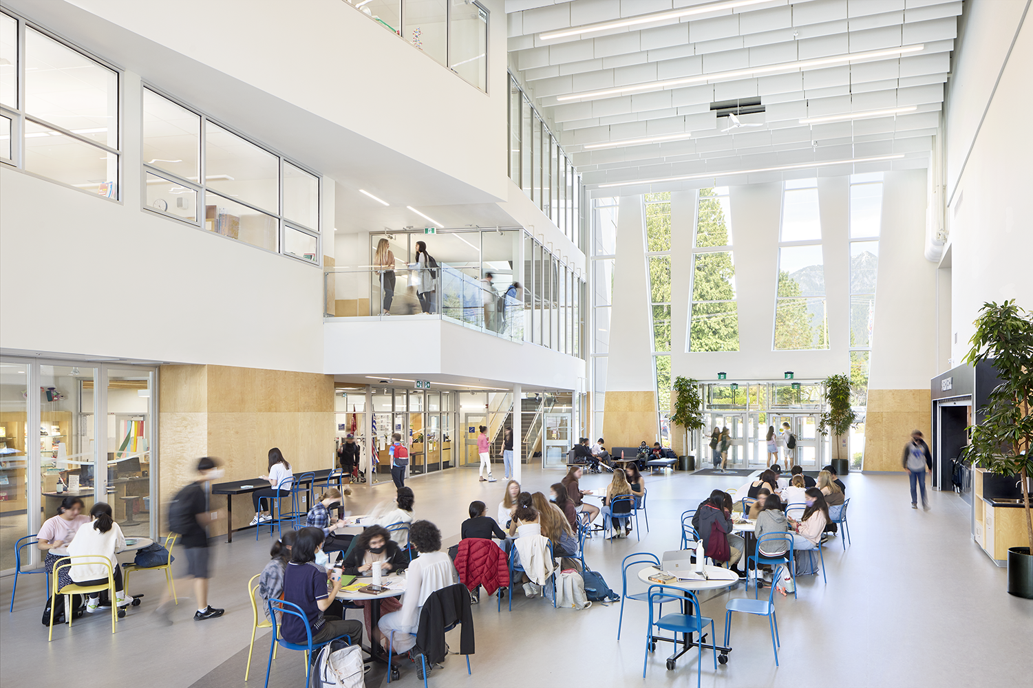 the atrium of Handsworth Secondary